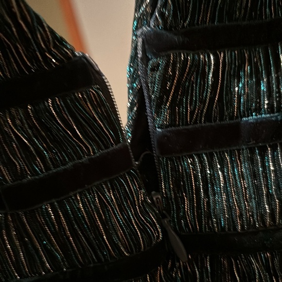 Lulus metallic teal green mini dress women’s size extra small, elegant, trending - Picture 6 of 11